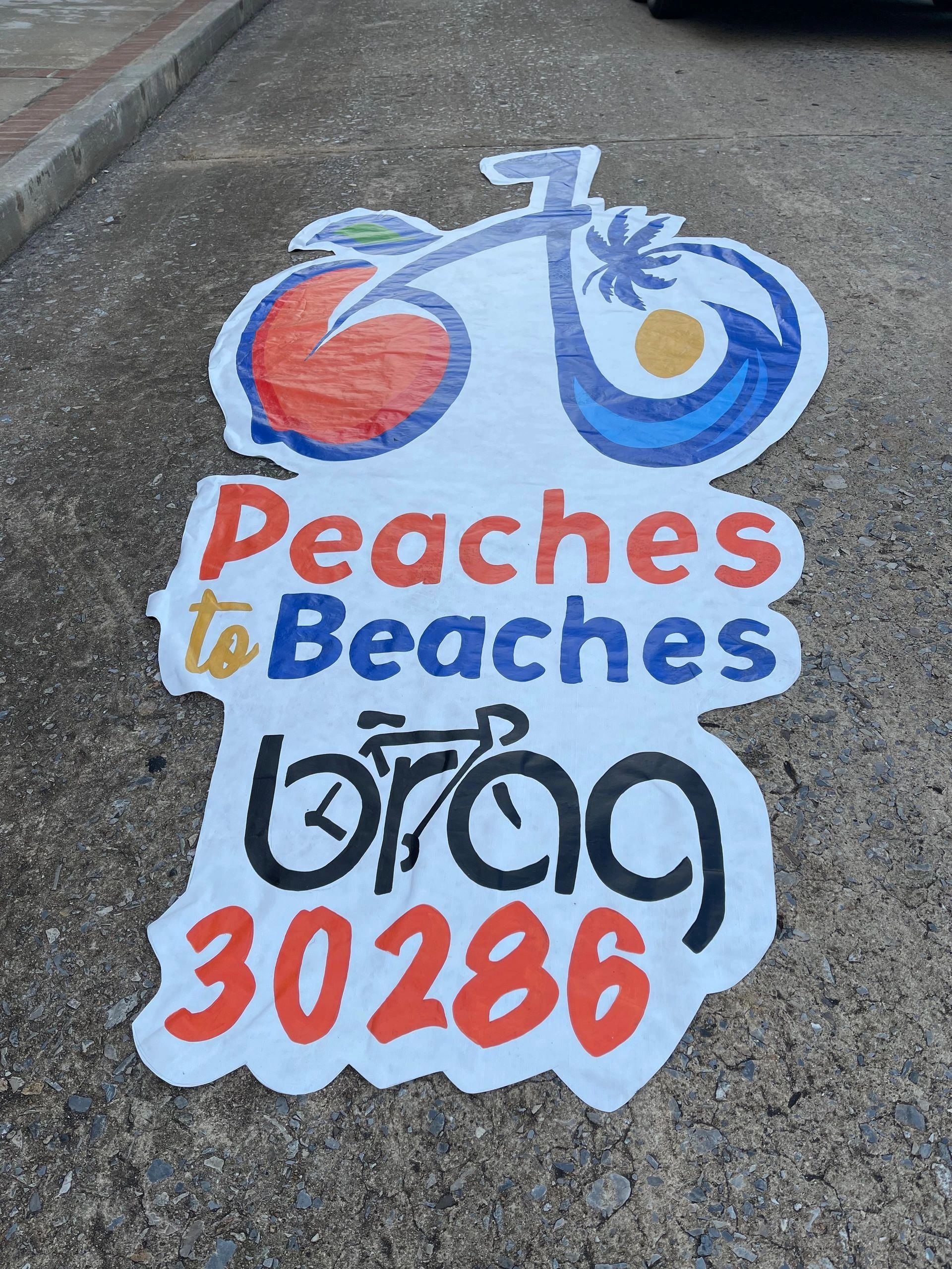 Peaches to Beaches BRAG 30286 road decal